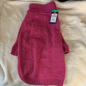 Top Paw Fuchsia Cowl Neck Sweater, Size L